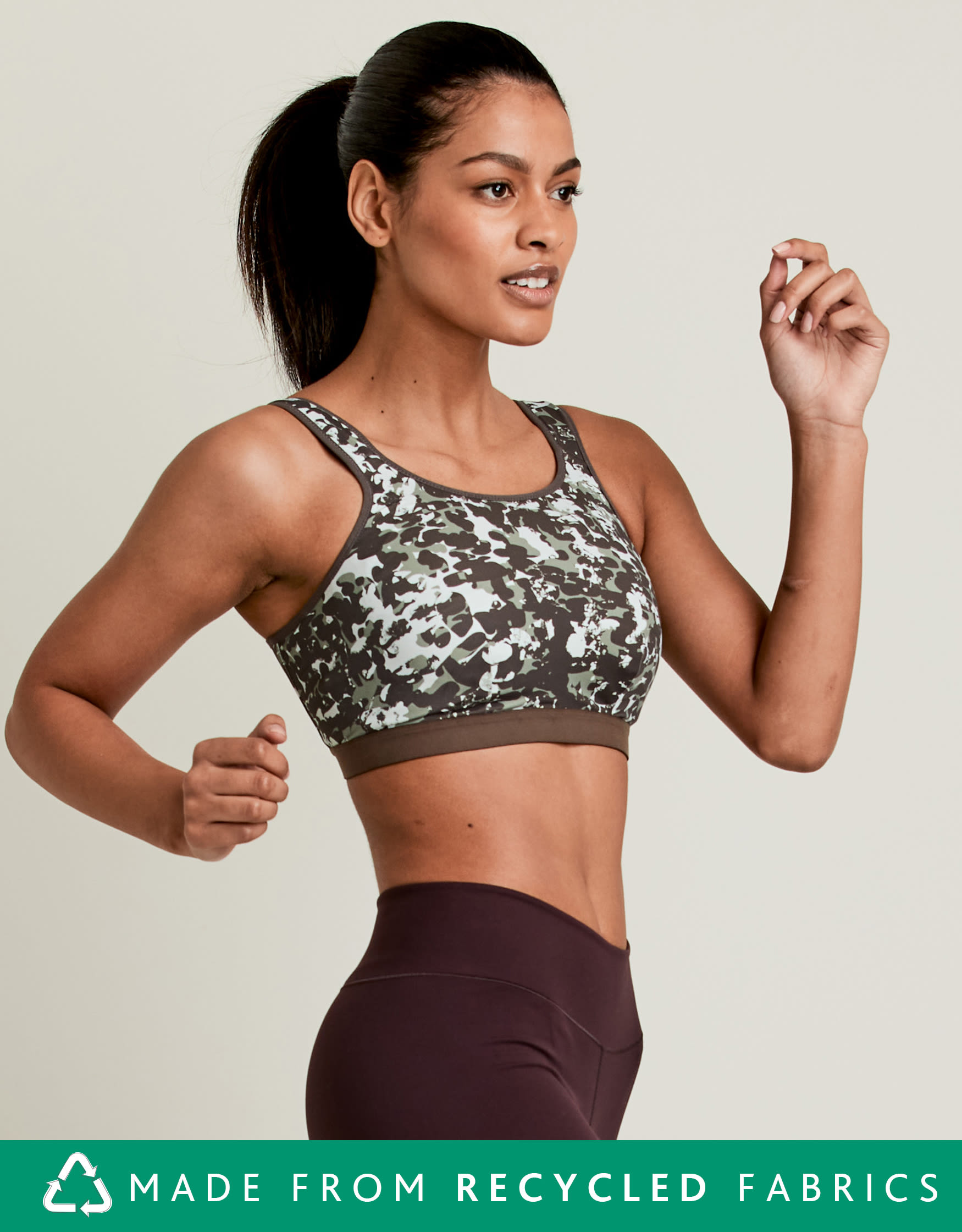 Lineup Low-Impact Sports Bra in Multi & Pink