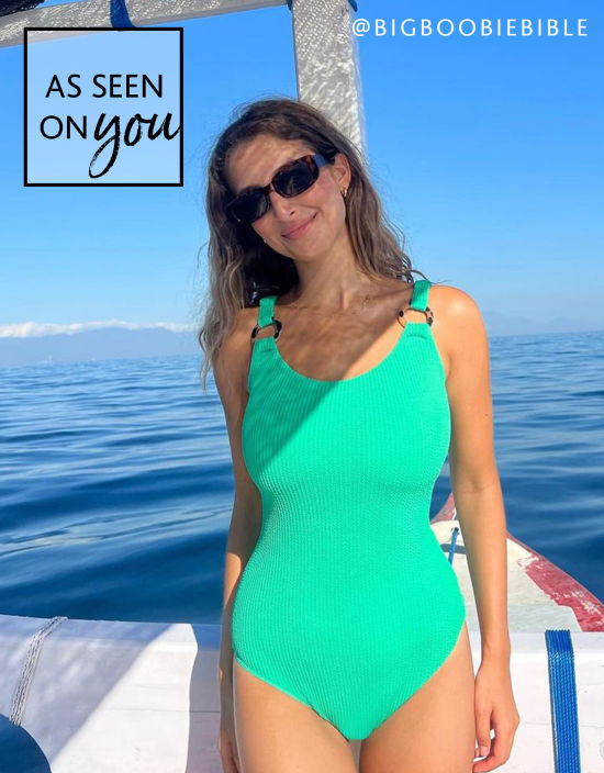 Miami One-Piece Swimsuit by Bravissimo, Green
