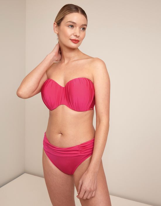 Marina Bikini Top by Panache, Pink, Bandeau Bikini