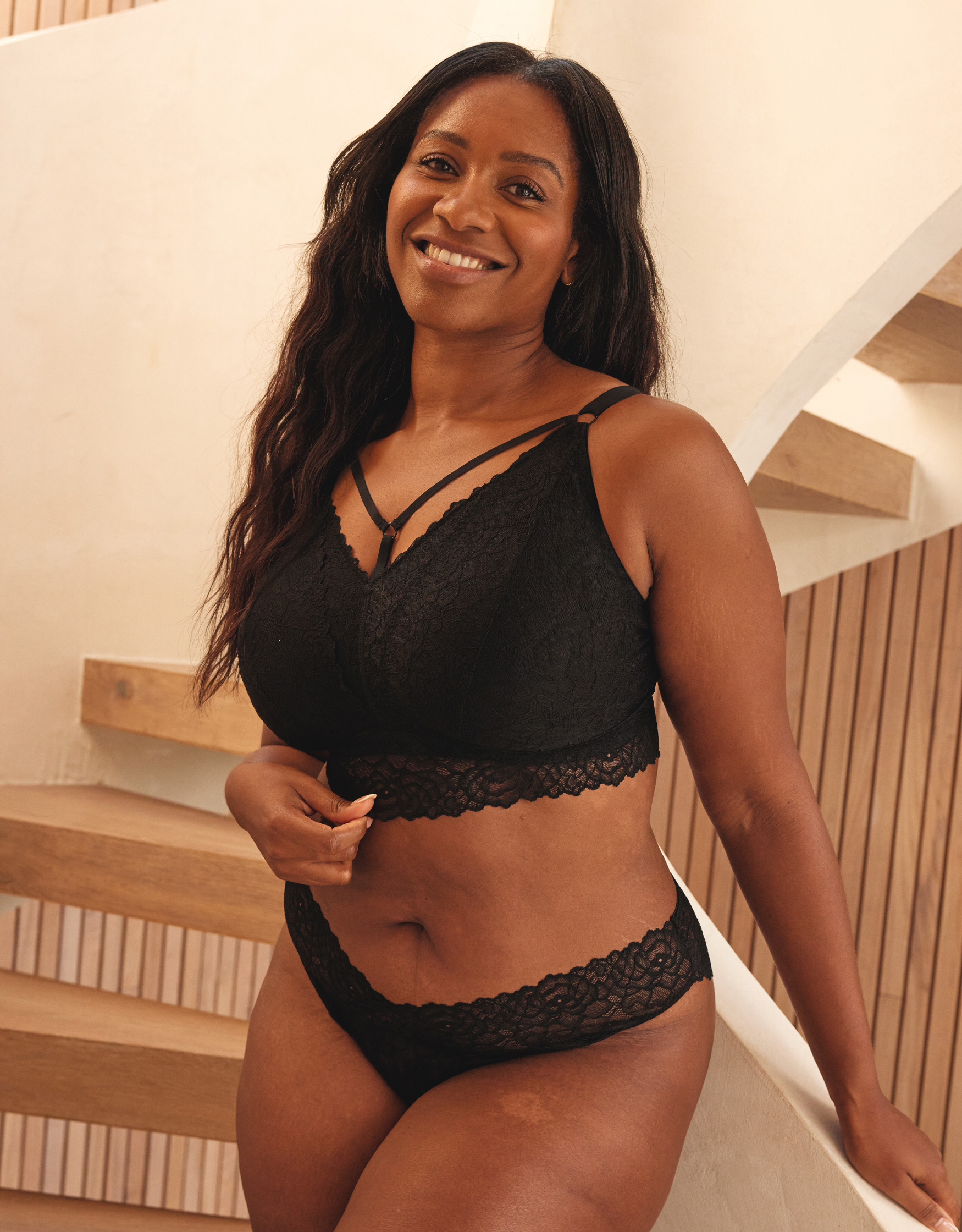 Plus size hot sale black bralette