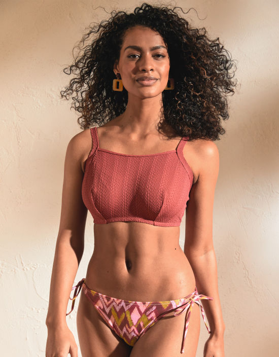 Maya Bikini Top by Miss Mandalay, Pink Mix