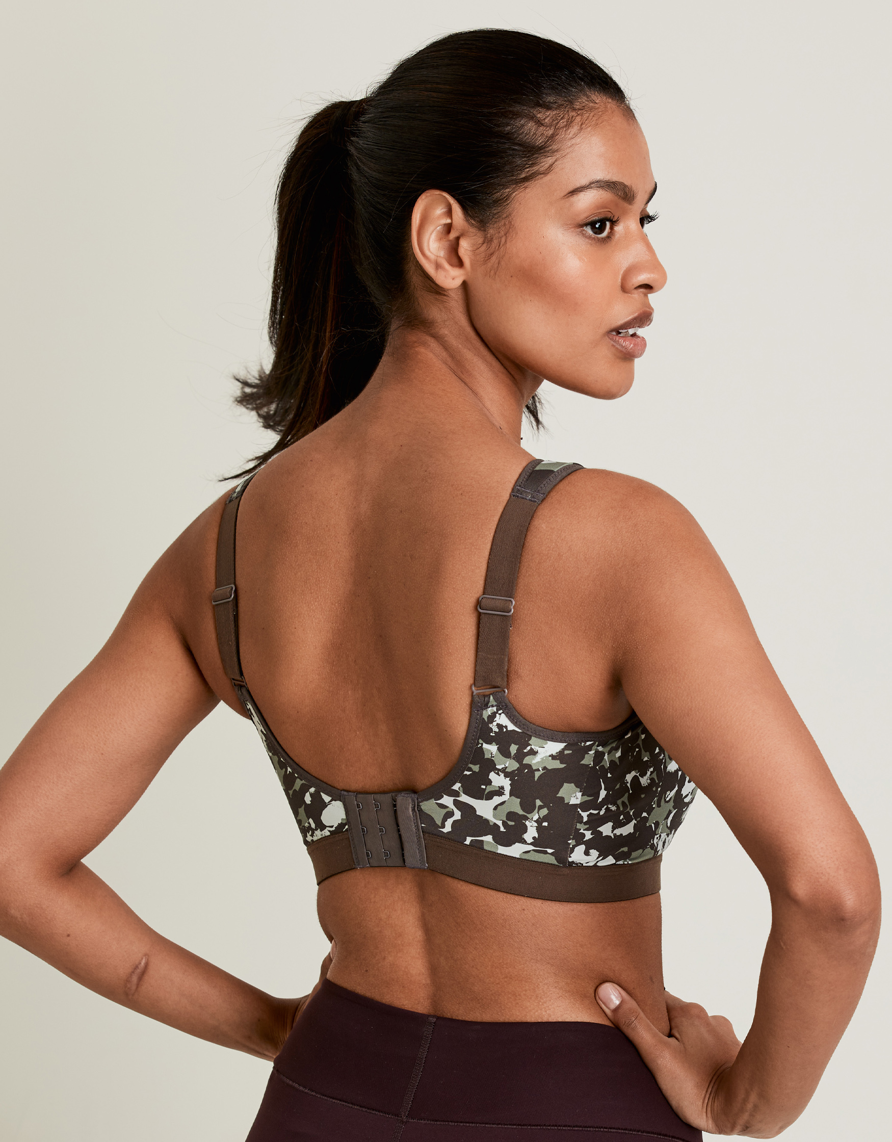 Astrid High Impact Sports Bra by Bravissimo Camouflage Print Non Wired Sports Bra