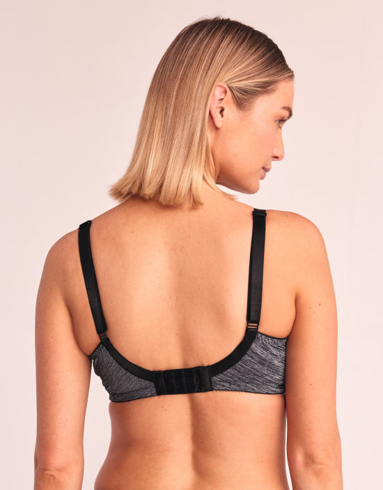 Full-Busted Underwire Sports Bra Grey Marl 40FF by Panache