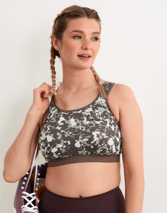 Black Mia Bra With Camouflage For Women Online