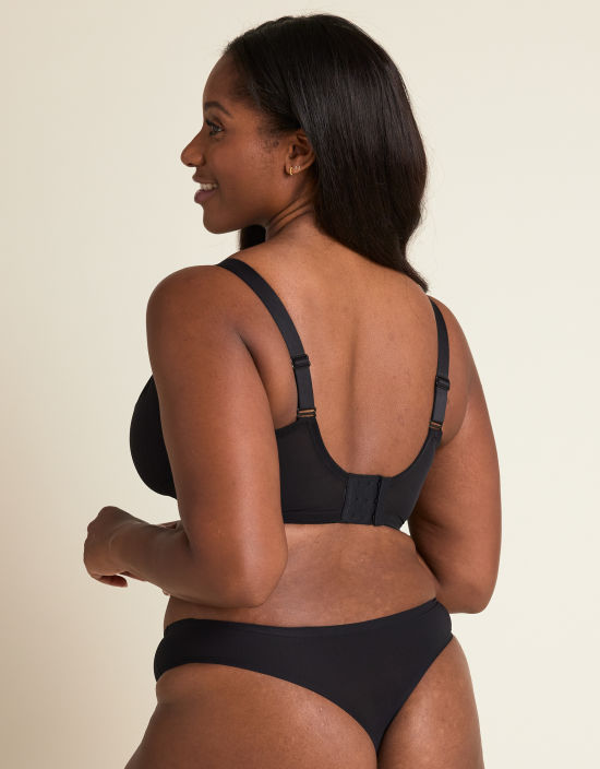 Cathalem Women's Full Figure Beauty Back Bra, Lightly Lined Cups Wemon's  Bra Full Coverage(Black,42) 