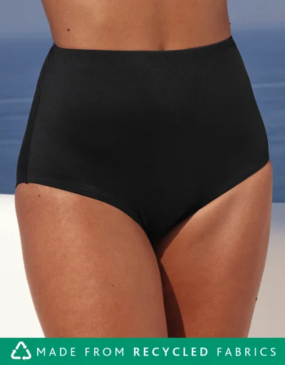 Black high-rise bikini bottom, Everyday Sunday, Shop High Waist swimsuit  bottoms online