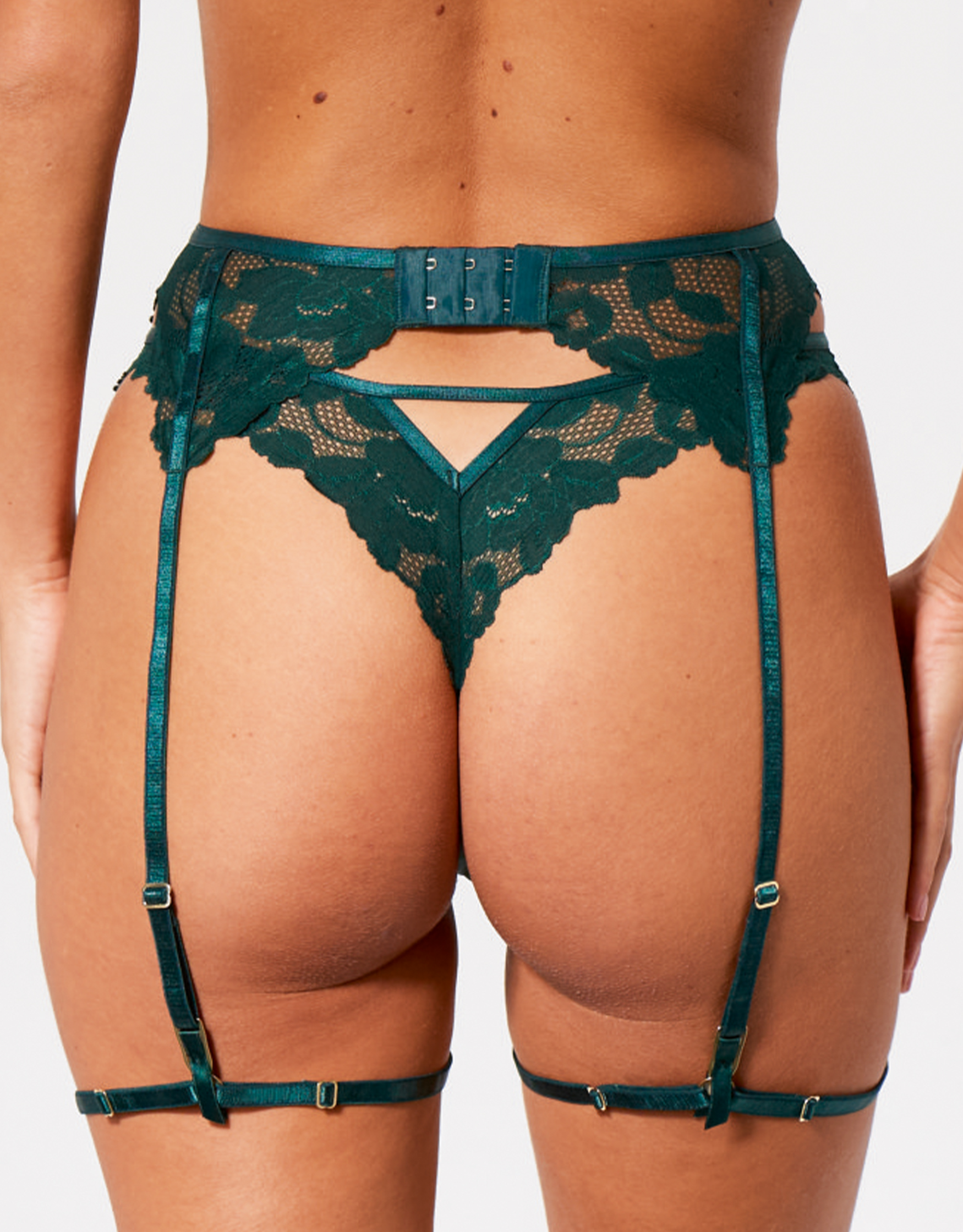 durex naturals intimate lubricant gel Frisson Garter Belt in Green | High Waist