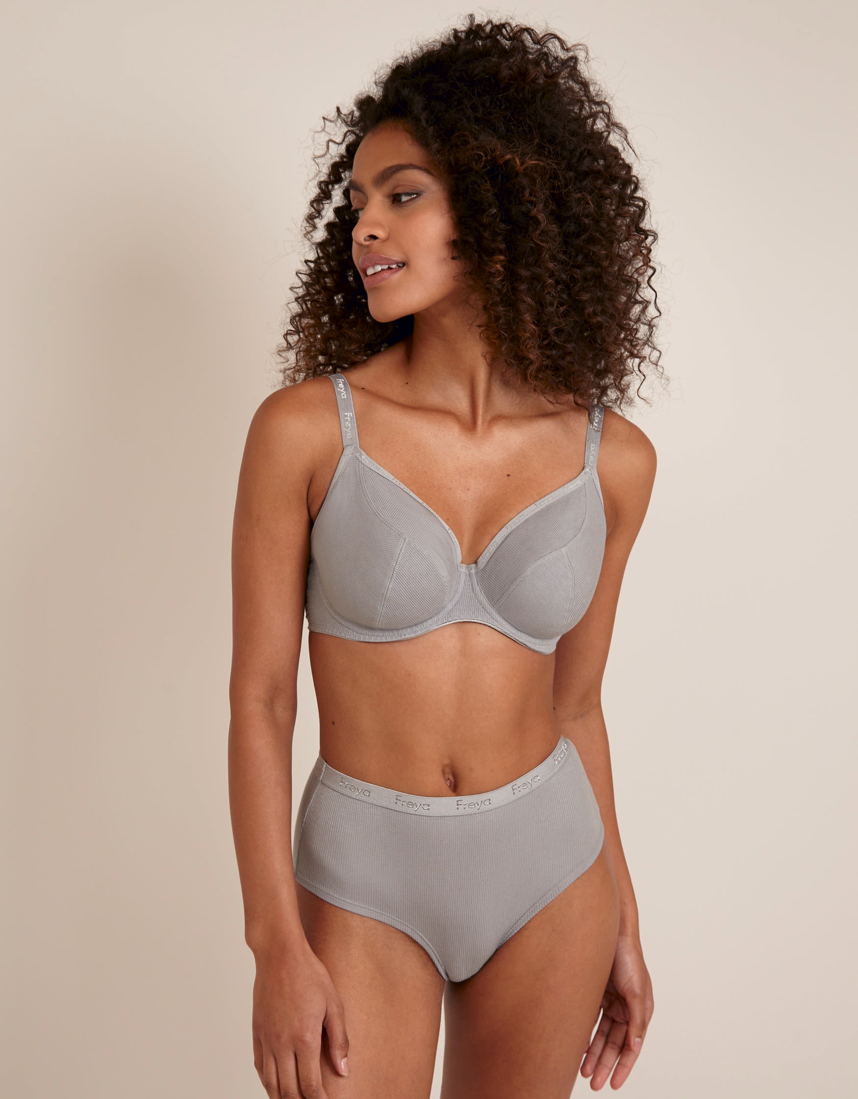 Freya Chill Demi T-Shirt Bra - Cool Grey Available at The Fitting Room