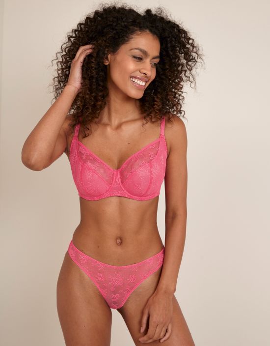 Bravissimo Ladies Top With Padded Integrated Bra in Pink Colour (877)