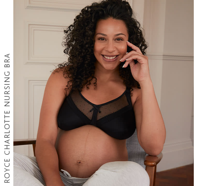Royce Nursing Charlotte Black Wirefree Maternity Bra 822 - Plus Size Bras