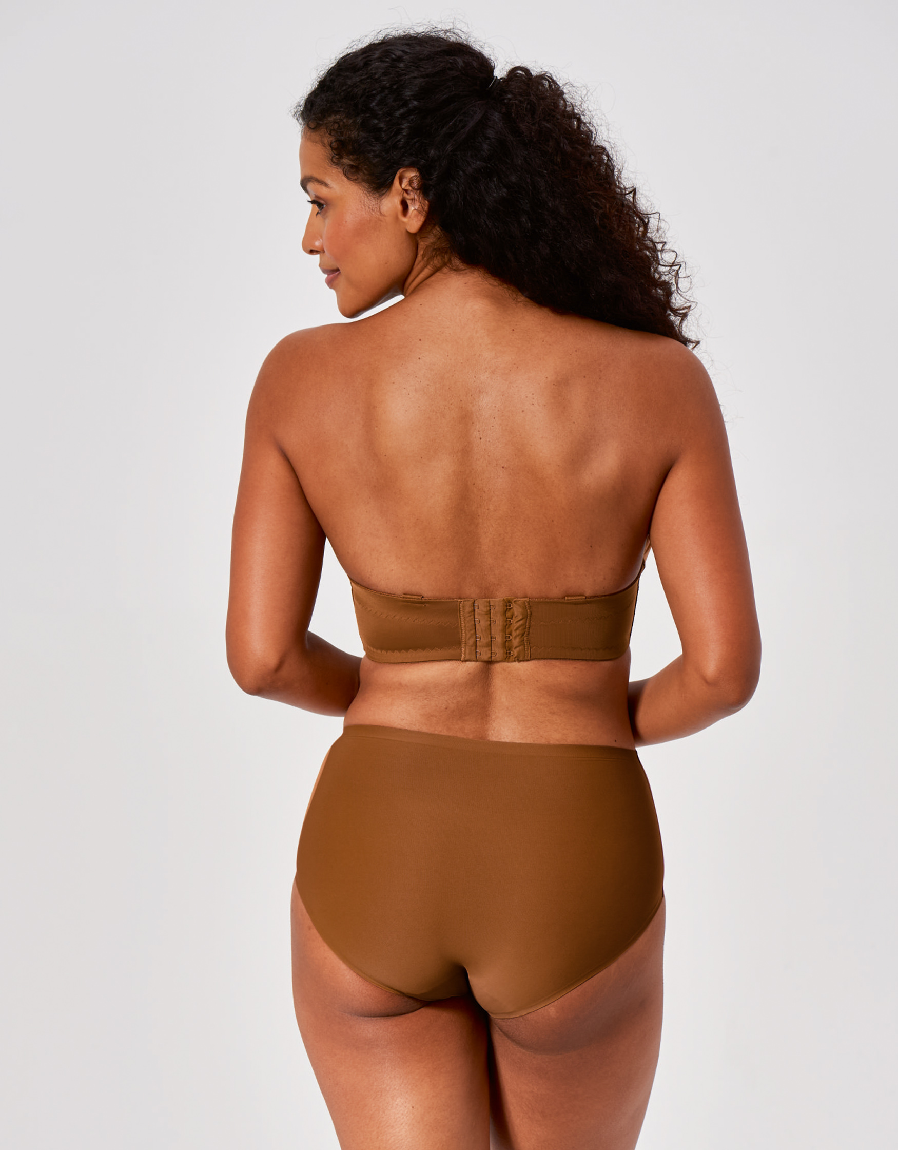 strapless open back dress wisteria