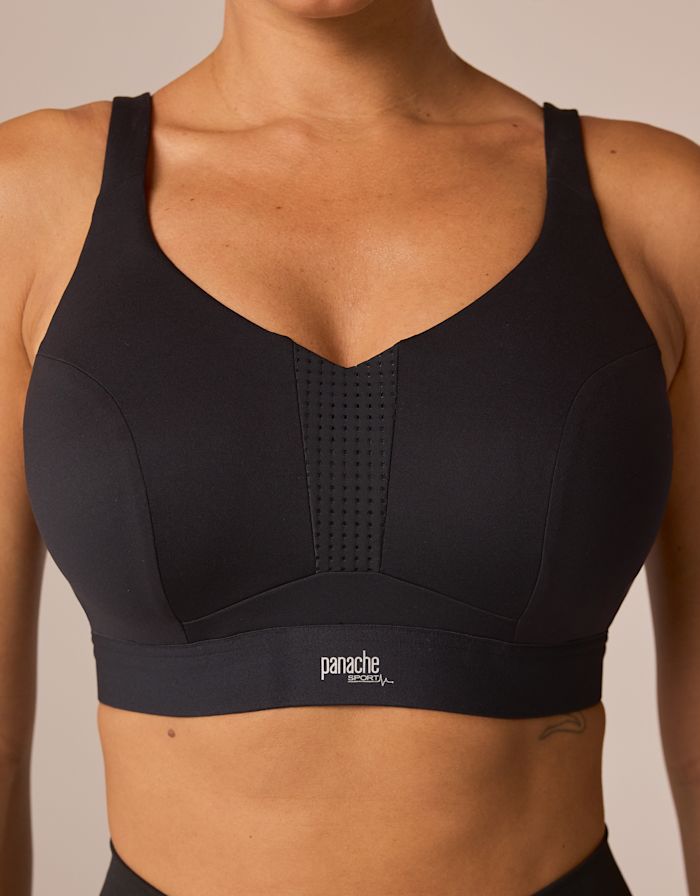 Endurance Sports Bra by Panache Black Wired Sports Bra
