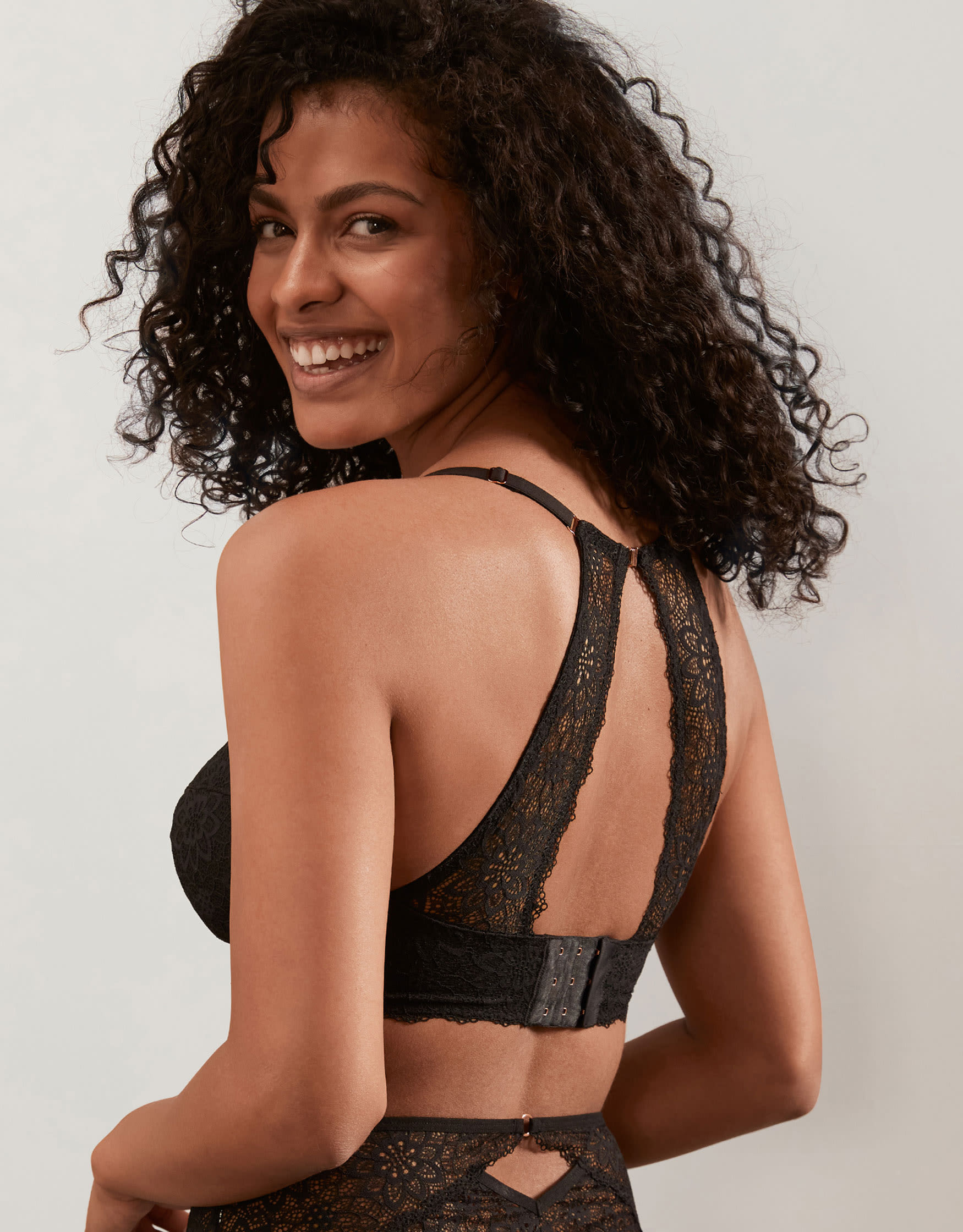 Everyday Lace Full Coverage Bralette Black - Full Coverage Lace Bralette  With Support