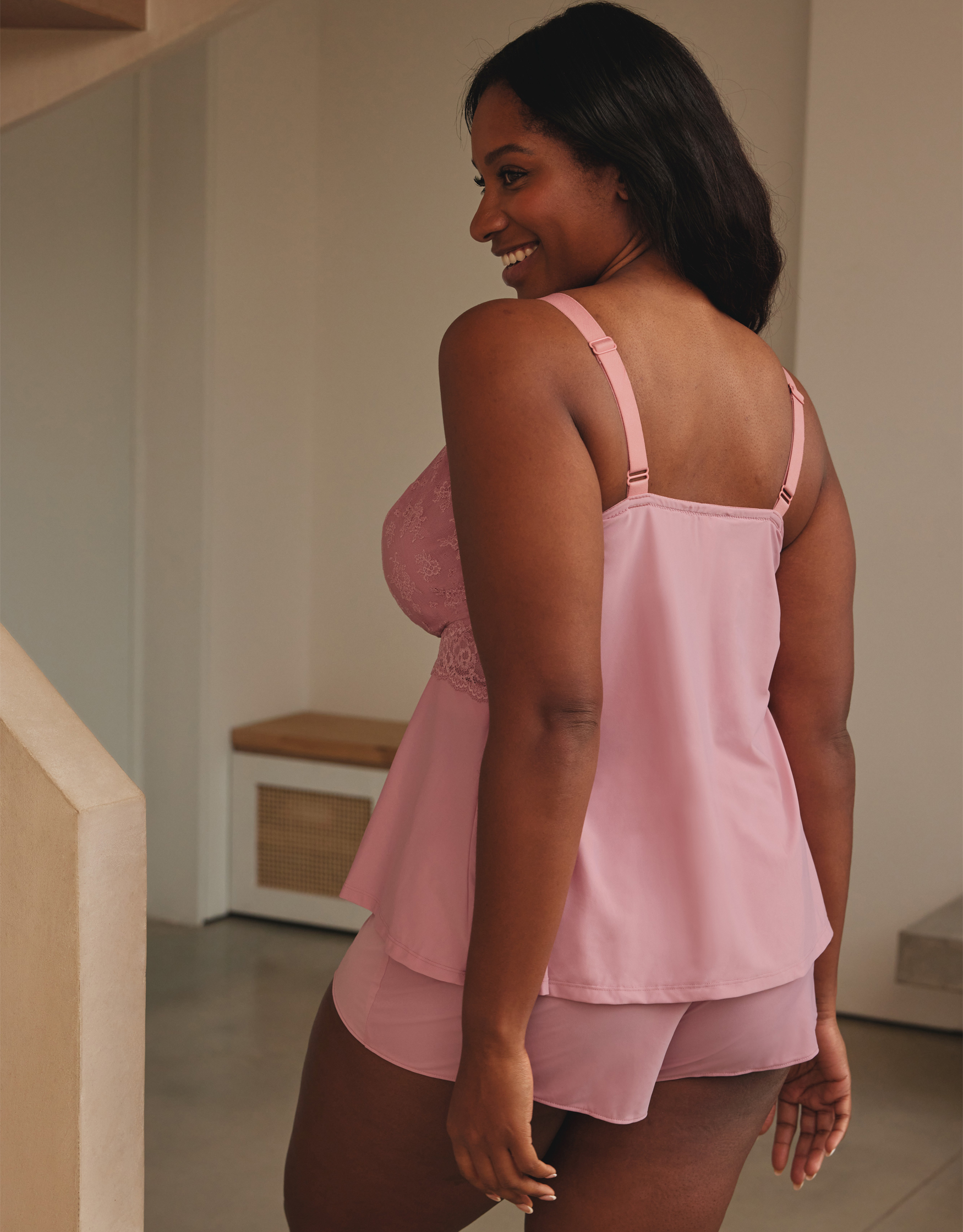 Plus size sleepwear discount with built in bra