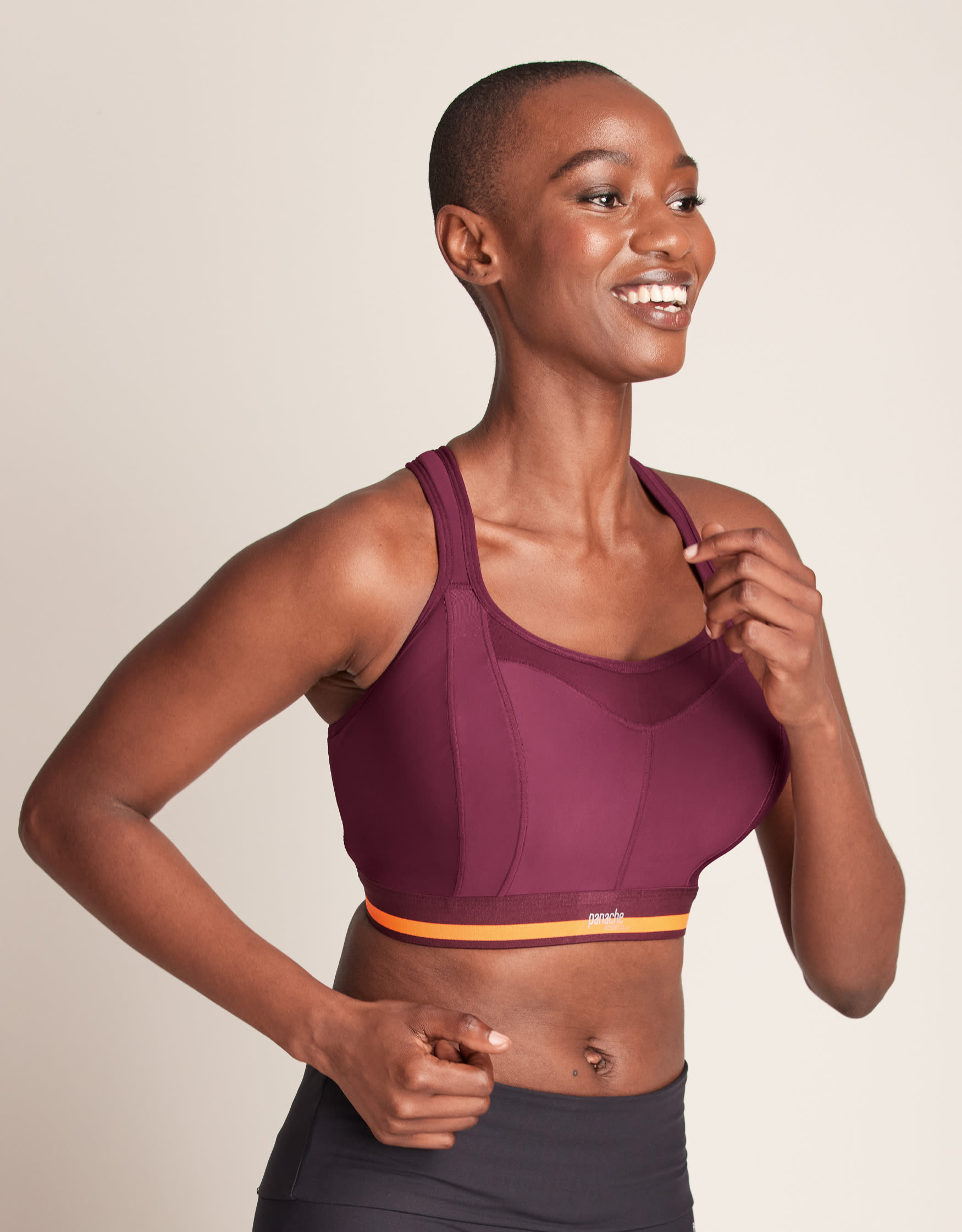 Fabletics High Support Grey and Pink Sports Bra- Size S – The Saved  Collection