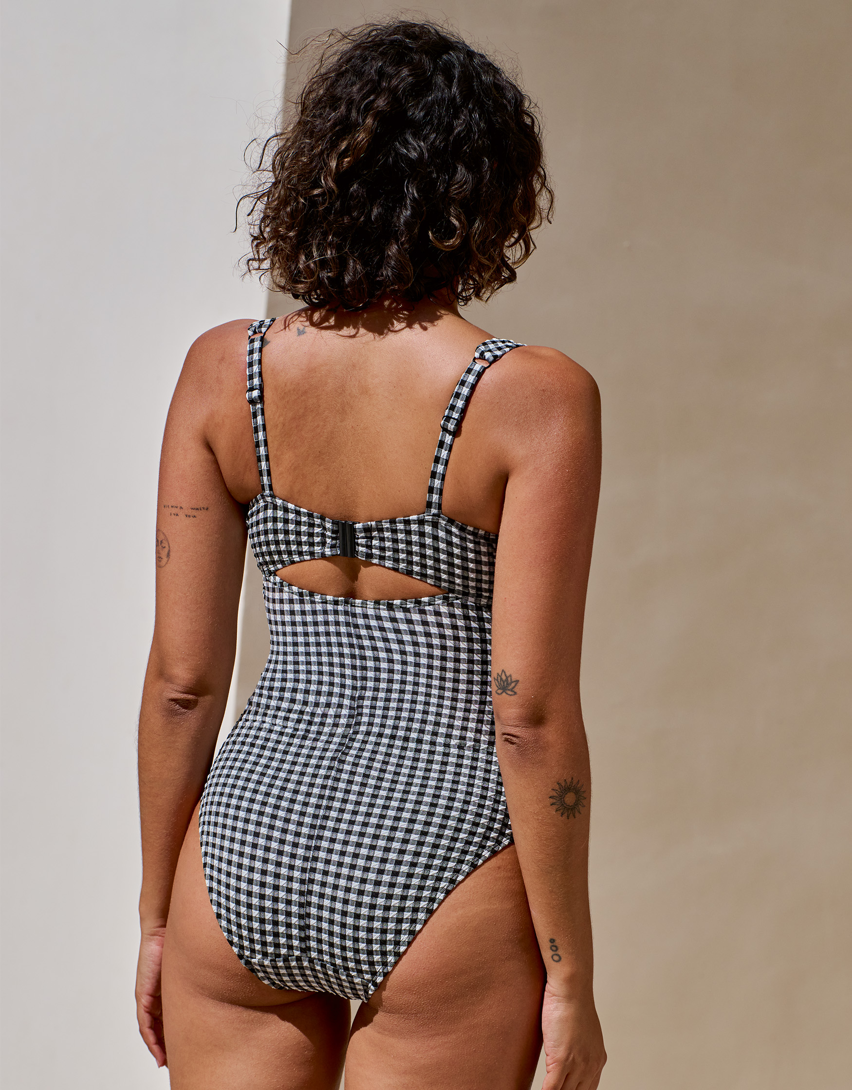 Gingham Paloma One-Piece Swimsuit by Panache Black/White Gingham