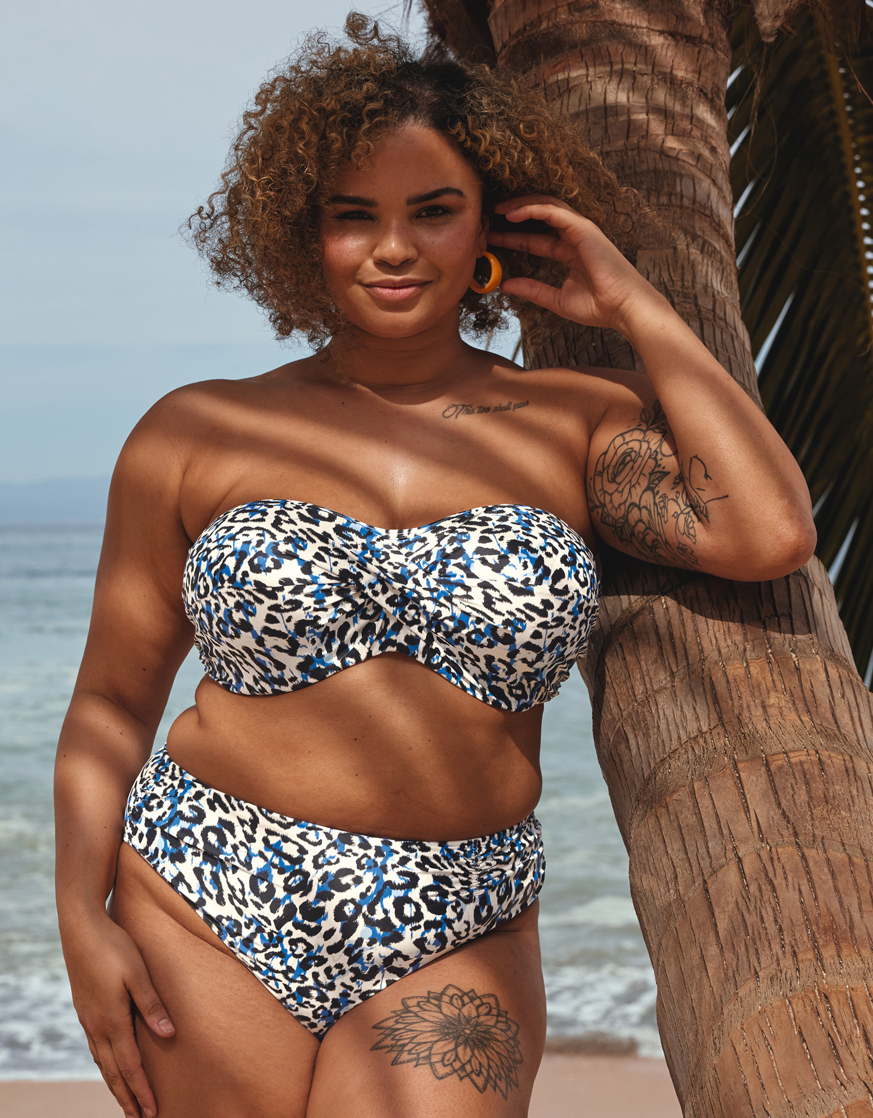 Plus size strapless on sale swimwear