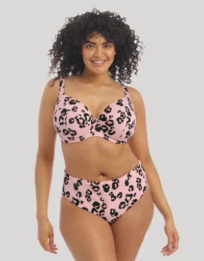 Pink leopard print bikini