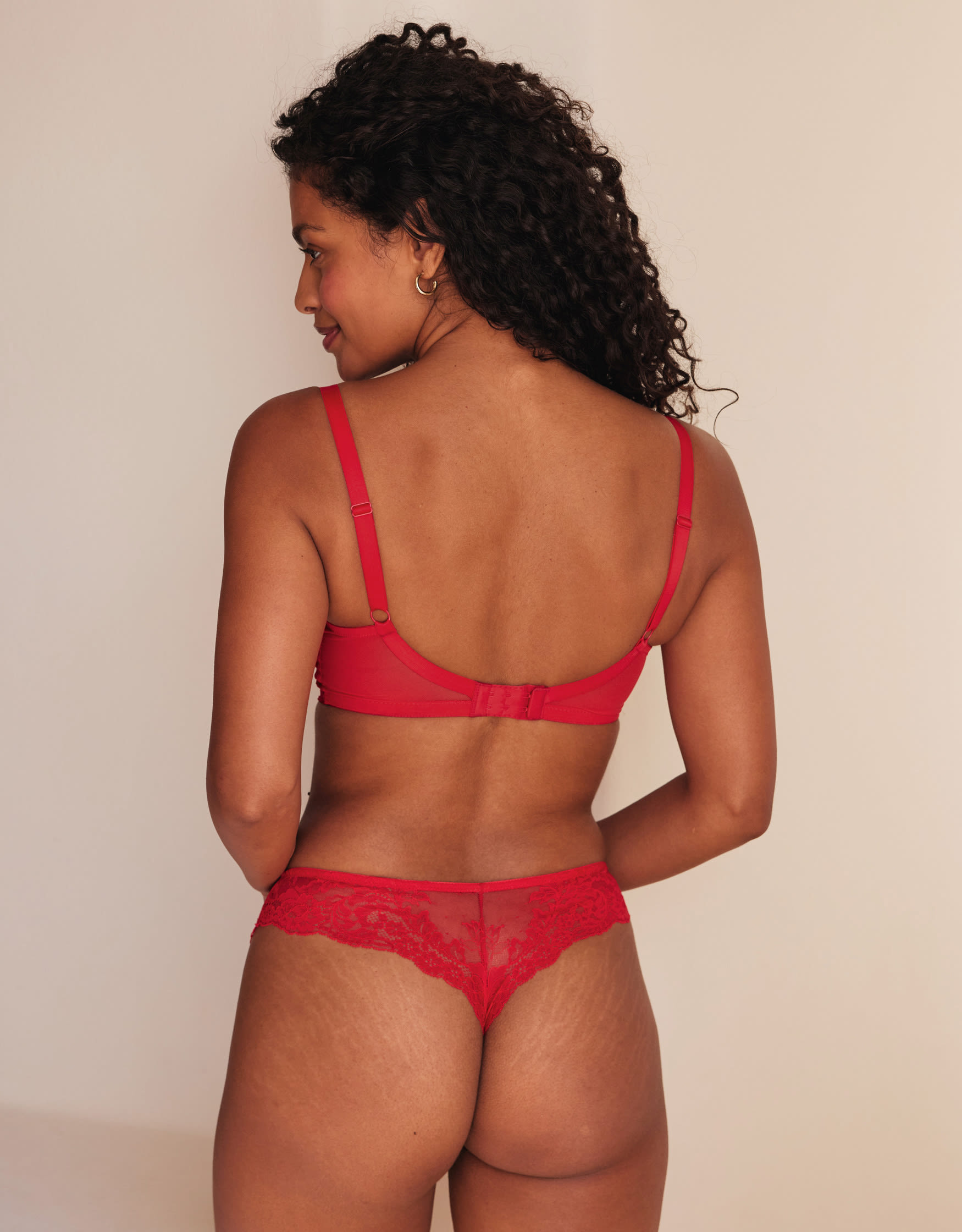 Beautiful Red Lace Female Secular Gentle Bra, Underwear And Copy
