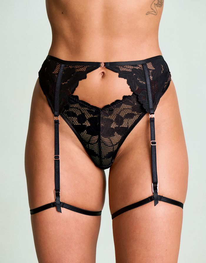 Millie Luxe Garter Belt by Bravissimo | Black | Suspender Millie Luxe Garter Belt by Bravissimo | Black | Suspender