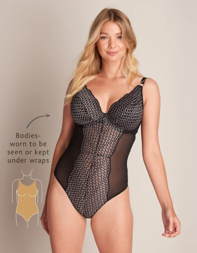 Buy Black Firm Tummy Control Cupped Lace Body from the Next UK online shop