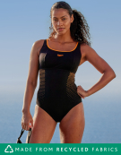 Iris Sports One-Piece Swimsuit by Speedo, Black