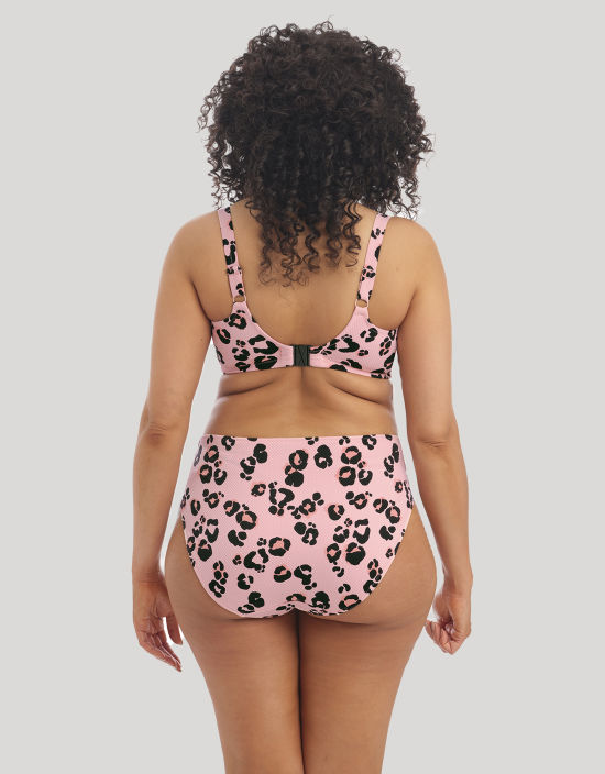 Kambuku Bikini Top by Elomi, Pink Leopard, Plunge Bikini