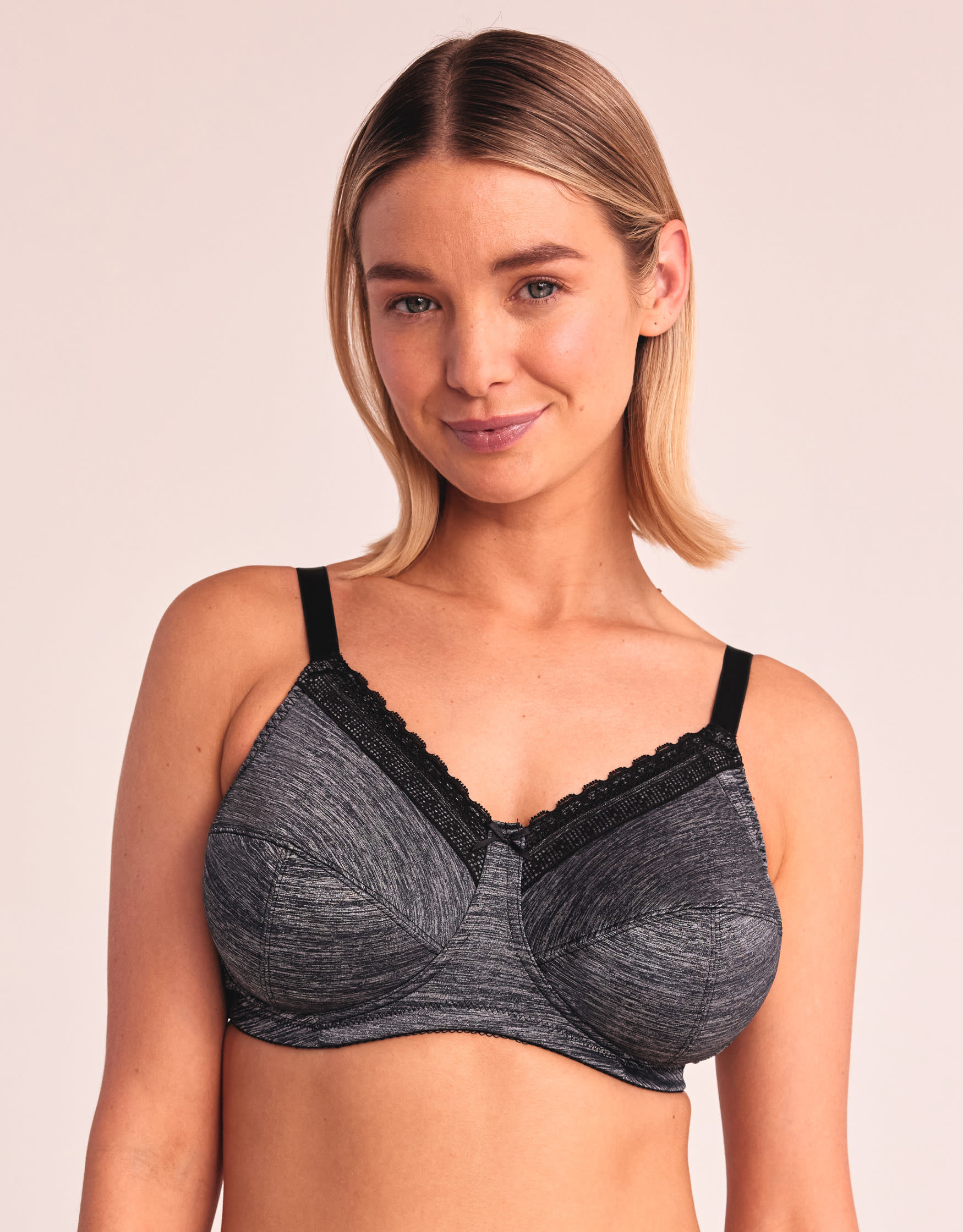 Lace Bras Grey, Bras for Large Breasts