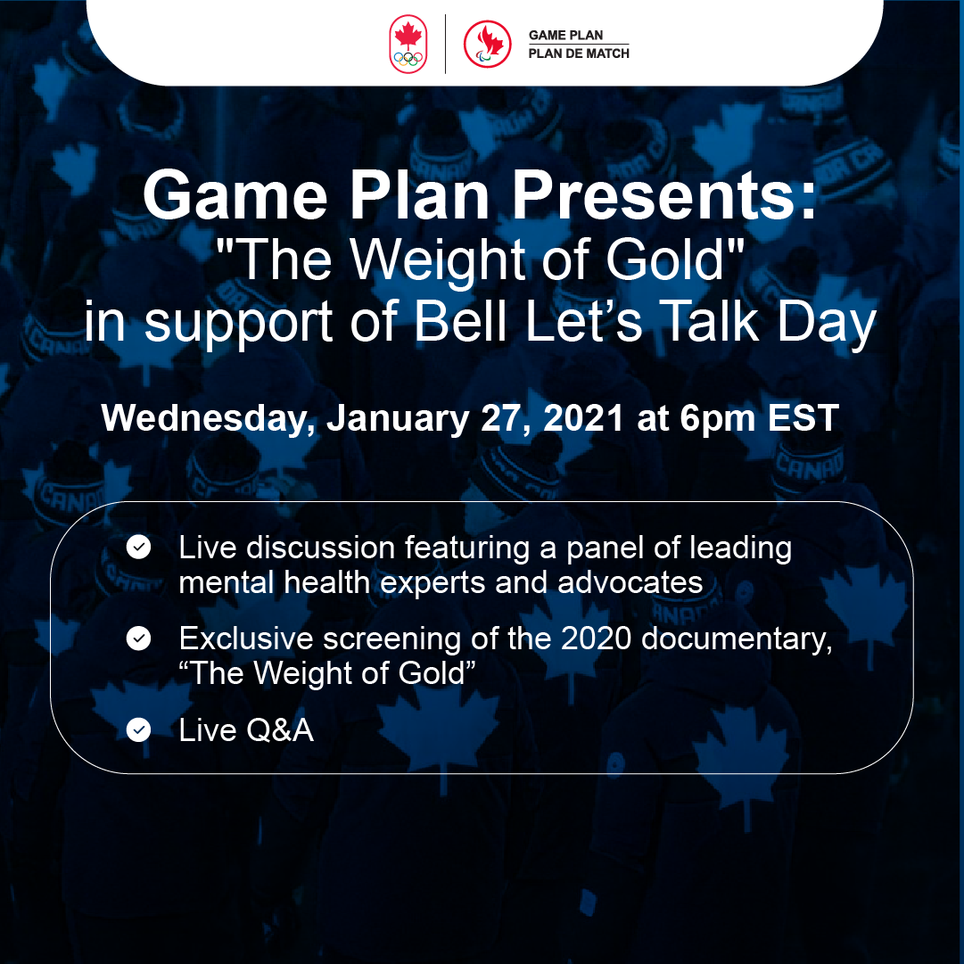 Game Plan presents Weight of Gold in support of Bell Let's Talk Day