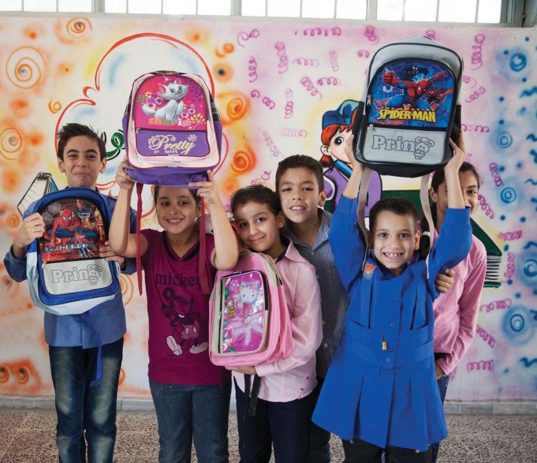 Give away school bag and donate hope