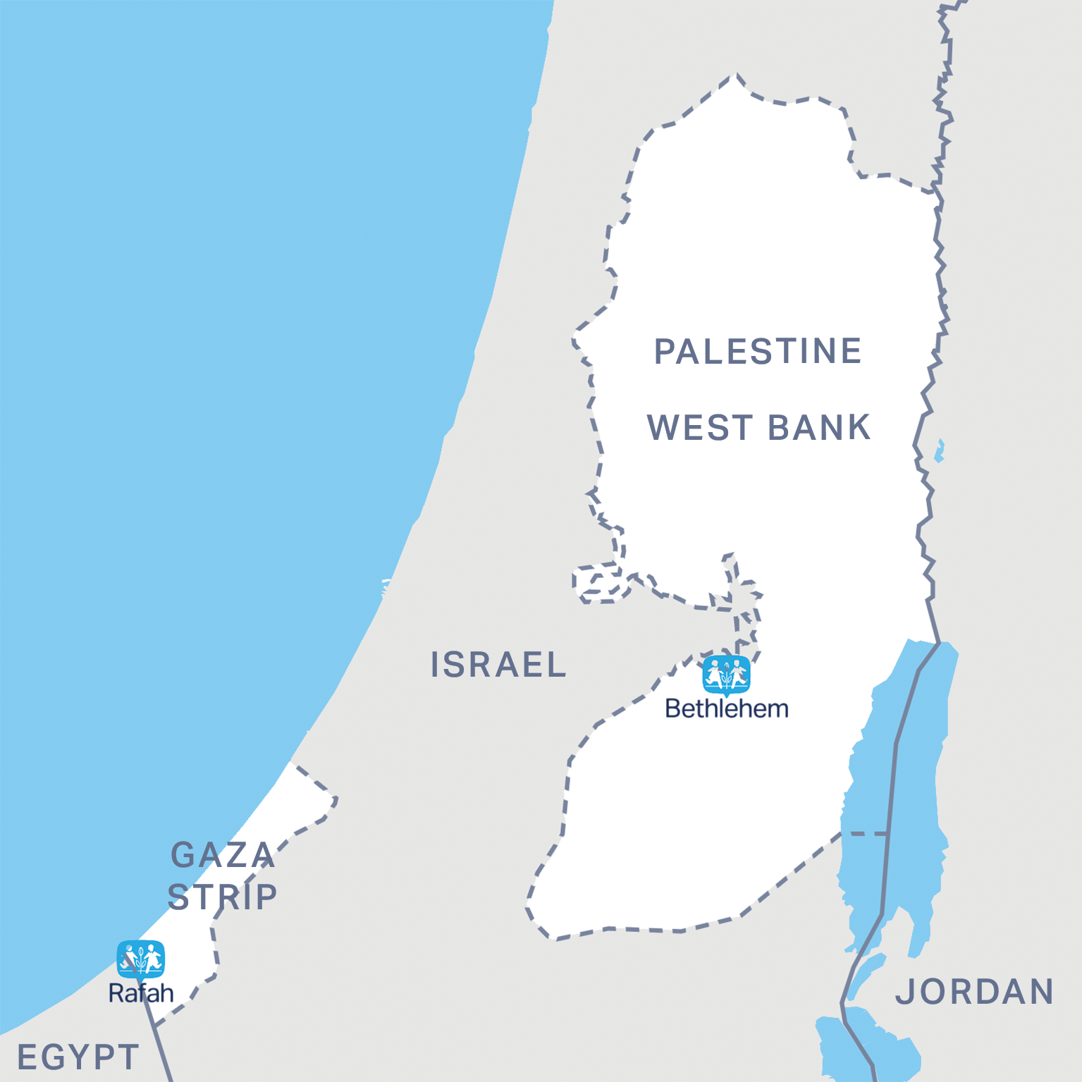 Map of the Gaza Strip