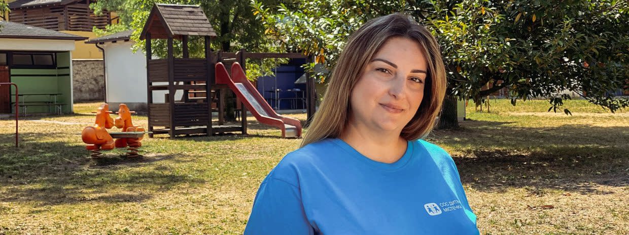 Employee Yevgeniya Rzayeva from Ukraine now cares for parentless children in Poland. 