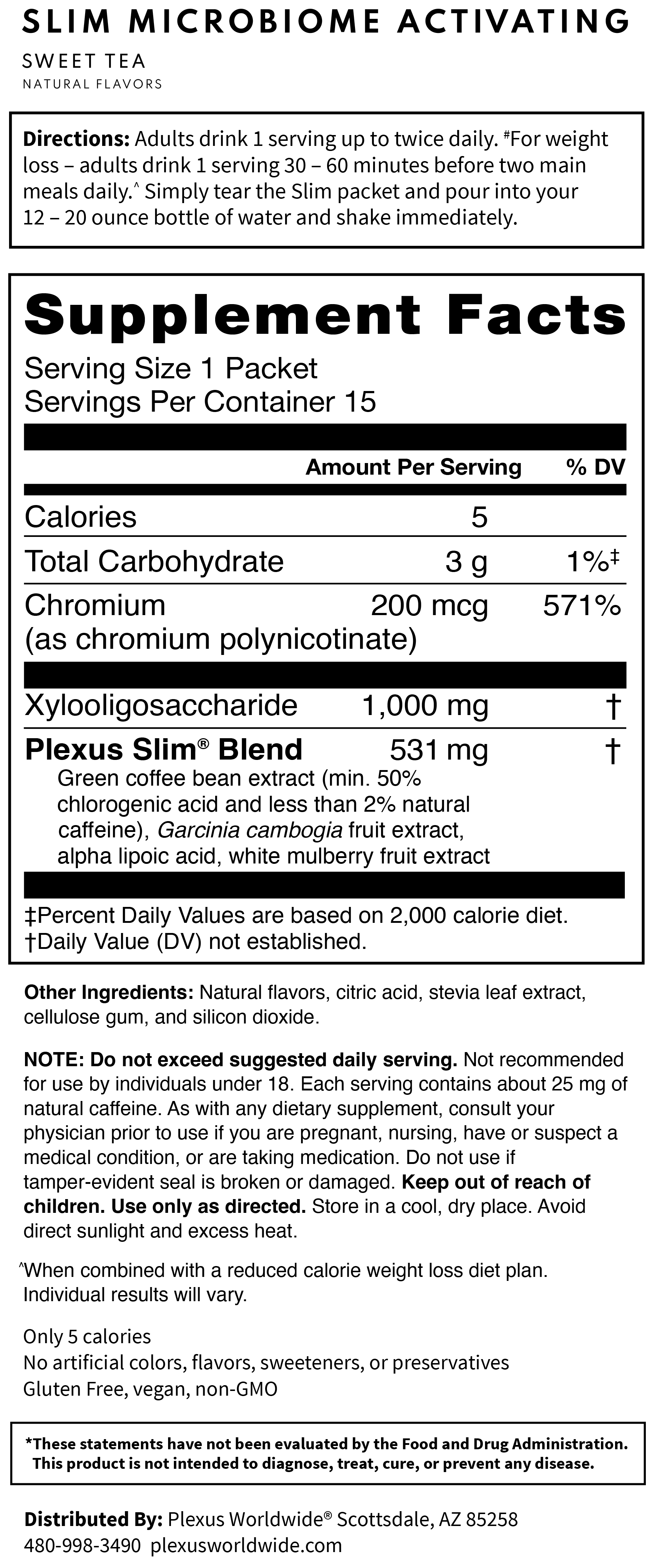 Slim MBA Sweet Tea Limited Time Offer Plexus Worldwide