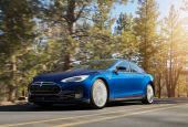 Tesla all-wheel-drive Model S 70D is electric powered and does not use fuel.