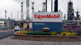 Entrance to Exxon Mobil Billings refinery