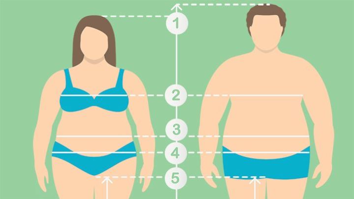 Obesity chart for men and women