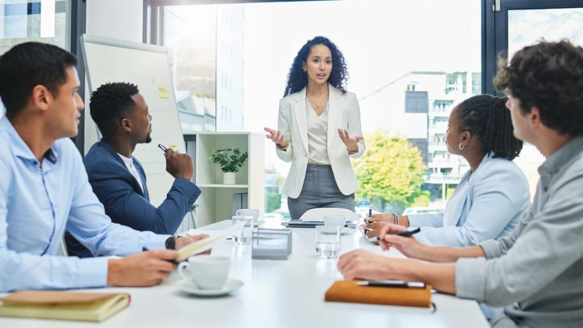 People having a meeting