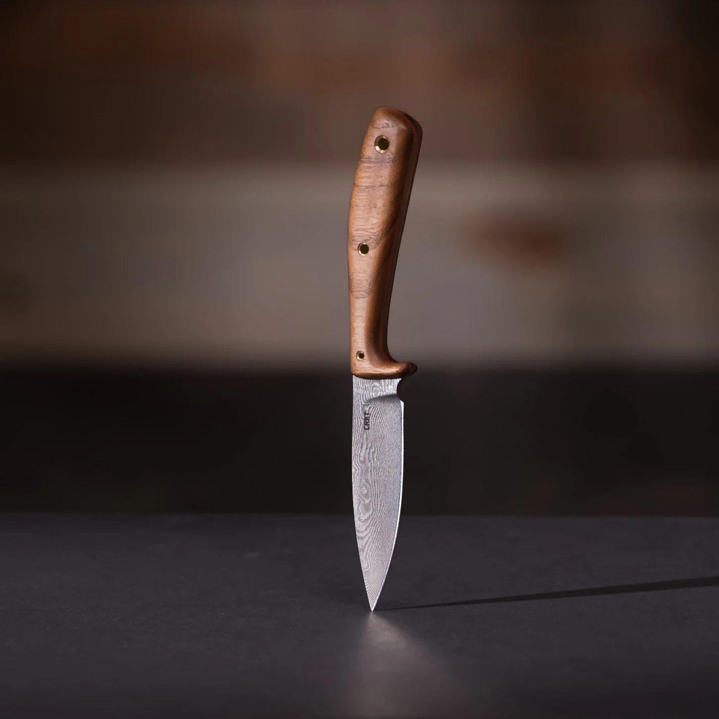 CRKT Limited Edition Soldotna with Damascus Blade Steel and Walnut Handle