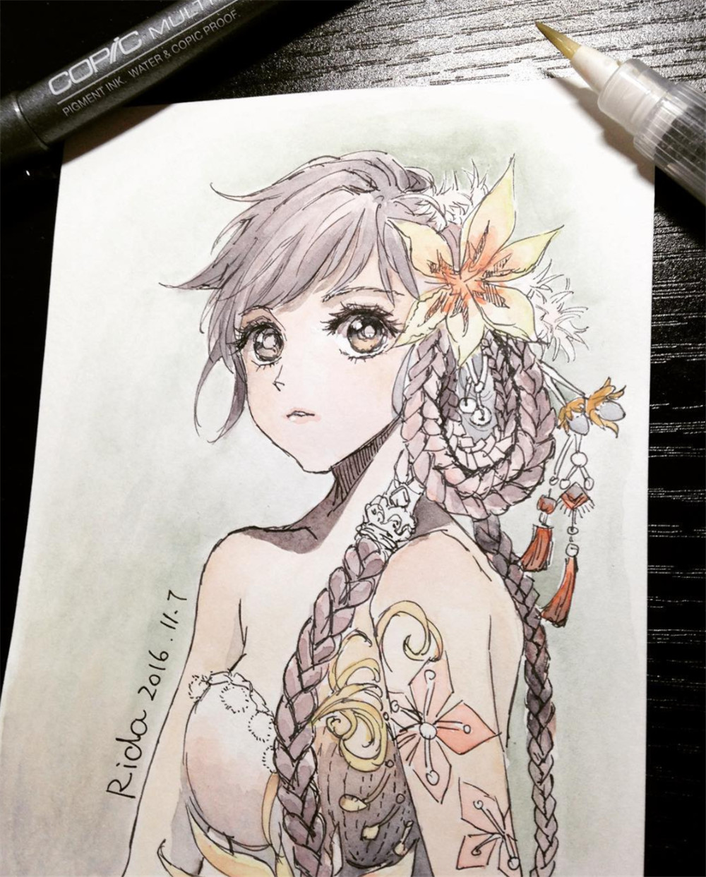 Girl with beautiful hair