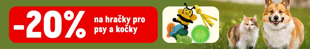 -20% na hračky pro psy a kočky