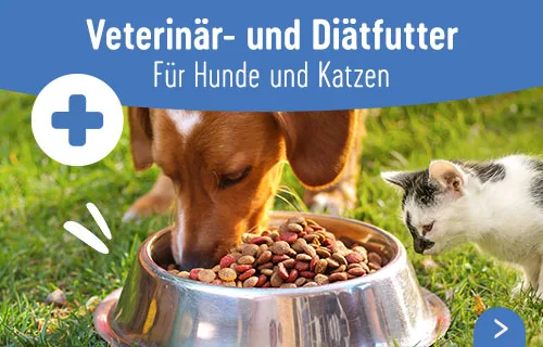 Veterinär- und Diätfutter für Hund und Katzen zu TOP-Preisen