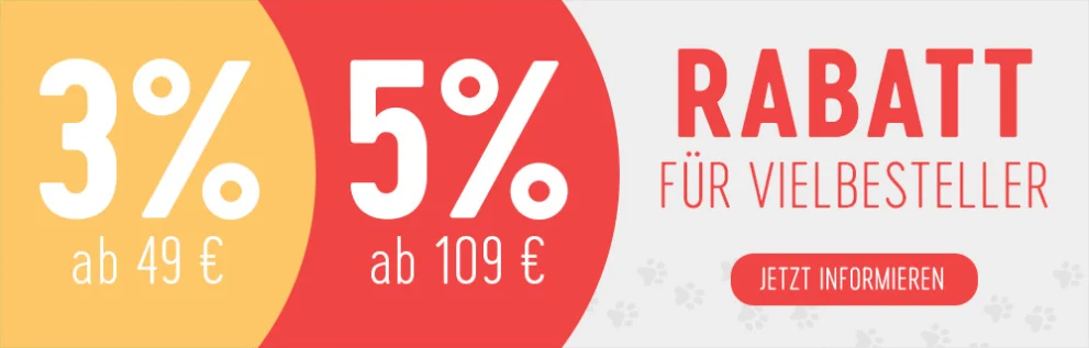 Unser Angebot für Vielbesteller: 3% ab 49 € oder 5% ab 109 €