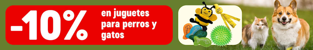 10% de descuento en juguetes para perros y gatos