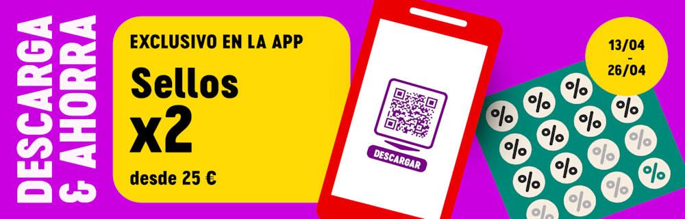 El doble de sellos comprando a través de la App de bitiba