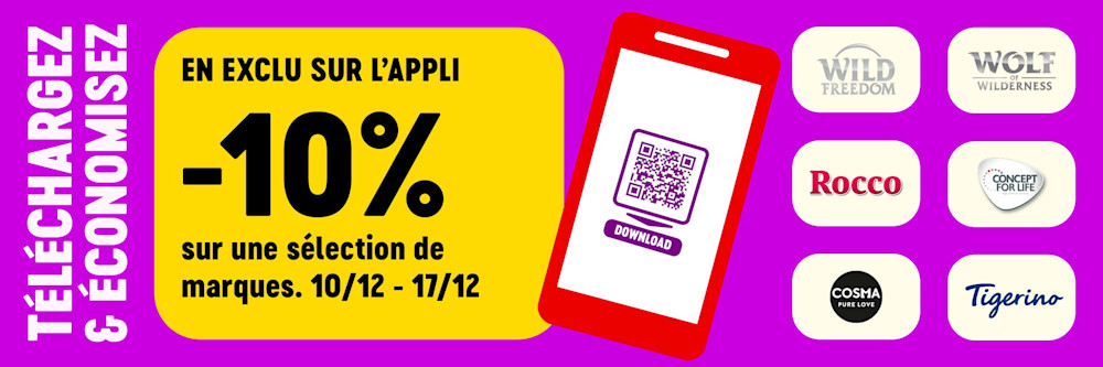 -10% de remise sur tout en exclu sur l'appli