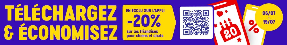 bit.fr 20 % de réduction sur les friandises pour chiens et chats App Exclusive