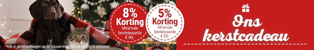 5% of 8% korting op alles!