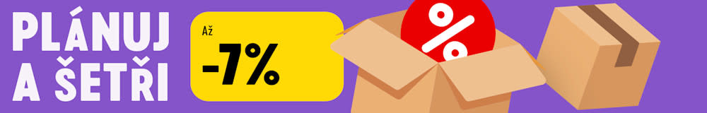 Plánuj a šetři Až -7 %
