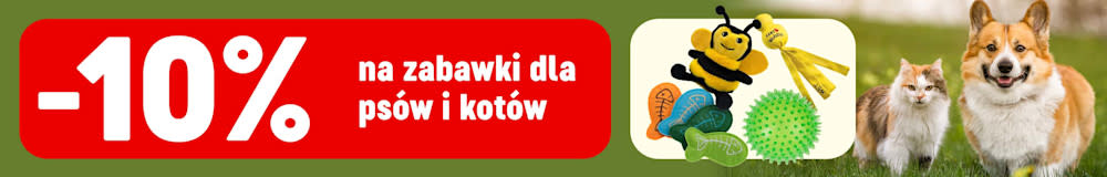 -10% na zabawki dla psów i kotów.