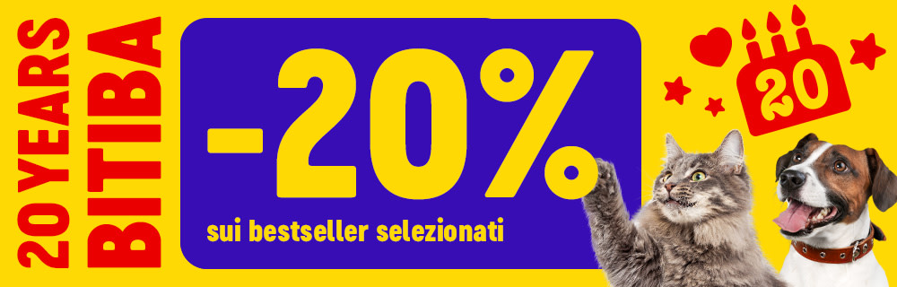 - 20 % sui bestseller selezionati